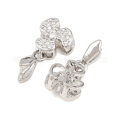 SHEGRACE Brass Micro Pave Cubic Zirconia Ice Pick Pinch Bails&nbsp;XGRQ5K901-828P