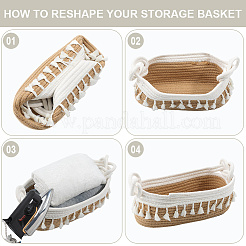 Cotton Rope Woven Storage Basket&nbsp;AJEW-WH20020-153A