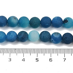 Natural Druzy Agate Beads Strands&nbsp;G-NH0024-A04-8mm