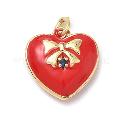 Brass Micro Pave Cubic Zirconia Charms&nbsp;KK-C156-20G