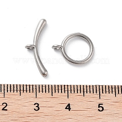 Non-Tarnish 304 Stainless Steel Ring Toggle Clasps&nbsp;STAS-A092-09F-P