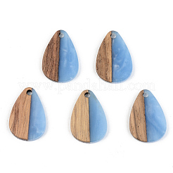 Opaque Resin & Walnut Wood Pendants&nbsp;RESI-S389-027A-C