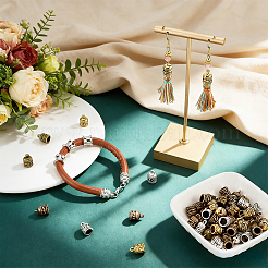 120Pcs 4 Colors Tibetan Style Alloy Cord Ends&nbsp;TIBE-PH0002-66