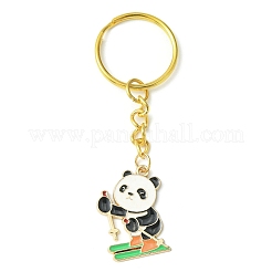 Sport Panda Alloy Enamel Pendants Keychain&nbsp;KEYC-JKC00501