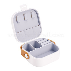Square PU Leather & PP & Silicone Jewelry Set Box&nbsp;AJEW-TAC0014-13B
