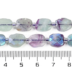 Electroplated Natural Colorful Fluorite Beads Strands&nbsp;G-G182-C04-01