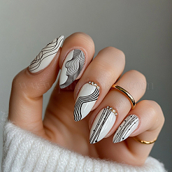 Stainless Steel DIY Nail Art Templates&nbsp;MRMJ-WH0092-030