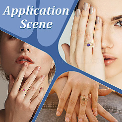 4Pcs 2 Styles 304 Stainless Steel Open Cuff Ring Components&nbsp;STAS-ME0003-04