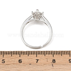 Brass Micro Pave Cubic Zirconia Finger Rings for Women&nbsp;RJEW-B153-01P