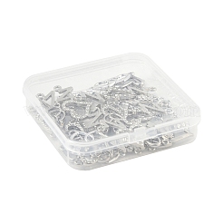 30Pcs 5 Styles Alloy Crystal Rhinestone Links/Connectors&nbsp;ALRI-FS0001-09