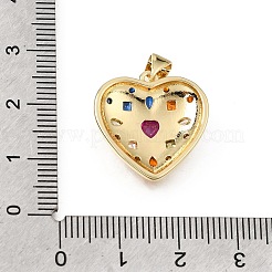 Valentine's Day Brass Micro Pave Colorful Cubic Zirconia Pendants&nbsp;CU-E002-08A-G
