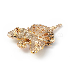 Butterfly Dancer Enamel Pin with Rhinestone&nbsp;JEWB-P016-01G-03