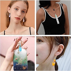 10Pcs 5 Colors Transparent Resin Pendants&nbsp;RESI-YW0005-28