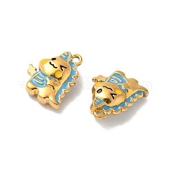 304 Stainless Steel Enamel Pendants&nbsp;STAS-I351-17G-02