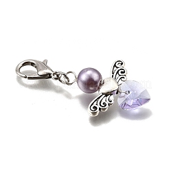 Angel Glass Pearl Round Bead Pendant Decorations&nbsp;HJEW-JM03073