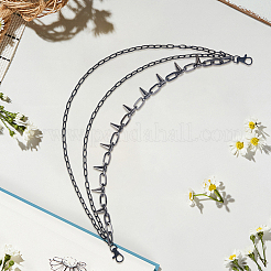 1Pc Unisex Rivet Alloy 3 Layered Waist Chain Belts&nbsp;AJEW-CY0002-26EB
