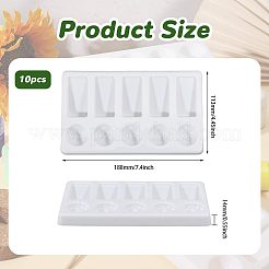 10Pcs 10-Compartment Plastic Watercolor Oil Palette&nbsp;AJEW-GL0003-38