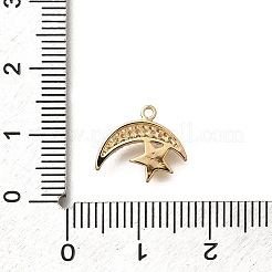 Brass Micro Pave Cubic Zirconia Pendants&nbsp;KK-Q035-06G