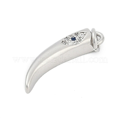 Brass Micro Pave Clear Cubic Zirconia Pendants&nbsp;KK-G522-12P