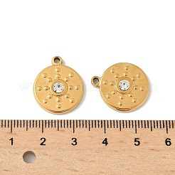 304 Stainless Steel Rhinestone Pendants&nbsp;STAS-P394-03G