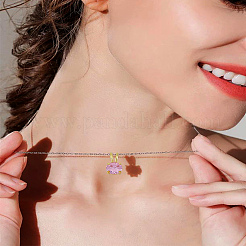 4Pcs Brass Micro Pave Cubic Zirconia Pendants&nbsp;KK-LP0002-12
