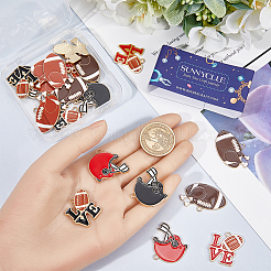 24Pcs 6 Style Alloy Enamel Pendants&nbsp;FIND-SC0009-07