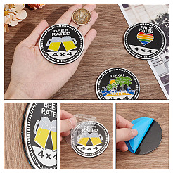 3Pcs 3 Styles Round Aluminum Car Decorative Stickers&nbsp;DIY-UN0005-42