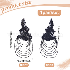 1Pair Rhinestone Sewing Ornaments&nbsp;DIY-NB0014-65B