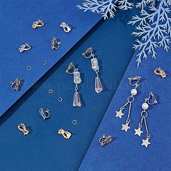 20Pcs 2 Color 304 Stainless Steel Clip-on Earring Findings&nbsp;STAS-UN0038-43