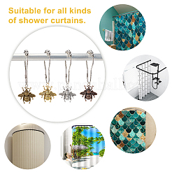 AHADEMAKER DIY Bathroom Bees Shower Curtain Rings Kit&nbsp;DIY-GA0003-88