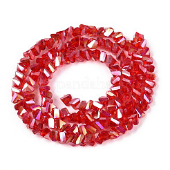 Electroplate Transparent Glass Beads Strands&nbsp;GLAA-N021-4mm-08