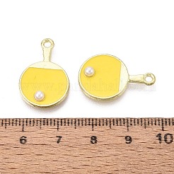 Alloy Enamel & Imitation Pearl Pendants&nbsp;ENAM-T025-02G-20B