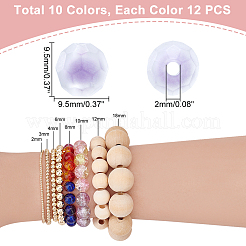 120Pcs 10 Colors Transparent Acrylic Beads&nbsp;TACR-PH0001-51