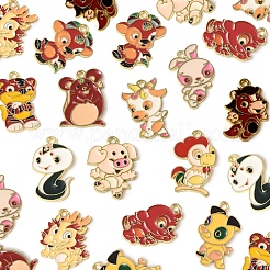 24Pcs 12 Styles Alloy Enamel Pendants&nbsp;ENAM-FS0002-86
