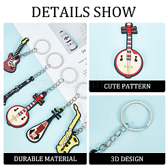 20Pcs 10 Style Silicone Pendant Keychains&nbsp;KEYC-GA0001-22