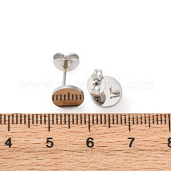 304 Stainless Steel Stud Earring Findings&nbsp;STAS-D371-02P-02