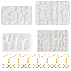 2Pcs 2 Style Twist Geometry Pendant Silicone Molds&nbsp;DIY-TA0005-56