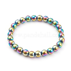 Non-magnetic Synthetic Hematite Beads Stretch Bracelets&nbsp;BJEW-JB05926