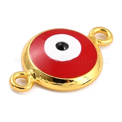 Golden Plated Brass Enamel Links Connectors&nbsp;KK-P197-01A-G03