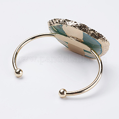Brass Cuff Bangles&nbsp;BJEW-E316-03B