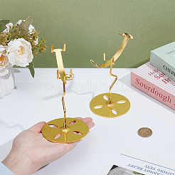 Zinc Alloy Crystal Rock Display Easels&nbsp;ODIS-WH0038-297G