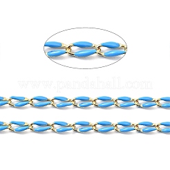 Brass Enamel Curb Chains&nbsp;CHC-C003-13G-10