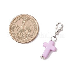 Acrylic Cross Pendant Decorations&nbsp;HJEW-JM03778-02
