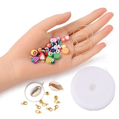 DIY Polymer Clay Beads Jewelry Set Making Kit&nbsp;DIY-FS0002-12