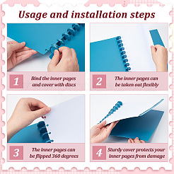 10Pcs 5 Colors Rectangle PP Plastic Binder Diary Notebook Cover&nbsp;AJEW-NB0009-35B