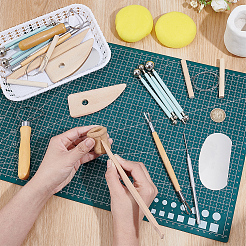 32Pcs 4 Styles Wood Double Heads Modeling Clay Sculpting Tools Set&nbsp;TOOL-BC0003-39