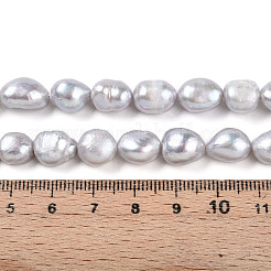 Natural Cultured Freshwater Pearl Beads Strands&nbsp;PEAR-N014-09B-01