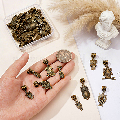 40Pcs 10 Styles Alloy European Dangle Charms&nbsp;PALLOY-PH01961