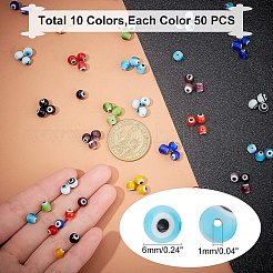 Handmade Evil Eye Lampwork Beads&nbsp;LAMP-PH0002-01