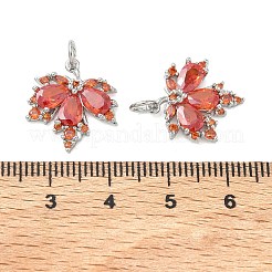 SHEGRACE Brass Micro Pave Cubic Zirconia Pendants&nbsp;XGRQ3D910-496P